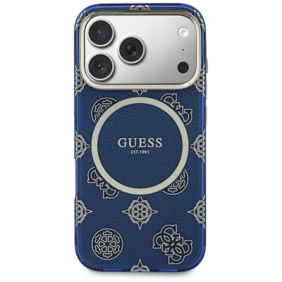 3. Guess IML Peony Dot MagSafe Hülle für iPhone 17 Pro - Blau