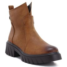 Gefütterte Damen-Ankle-Boots in Kamelhaar, Modell M.Daszyński 2502