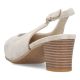 4. Beige Leder-Pumps mit offener Spitze Rieker 44651-60