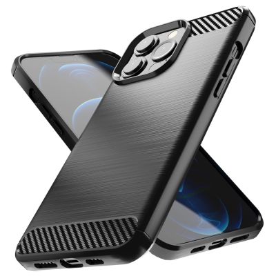 2. Carbon Case Flexibel Handyhülle TPU Schutzhülle für iPhone 13 Pro schwarz