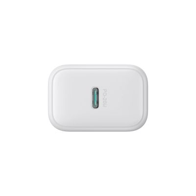 6. Joyroom JR-TCF20 USB-C PD 20W Netzwerkladegerät - Weiß + USB-C / USB-C-Kabel 1 m