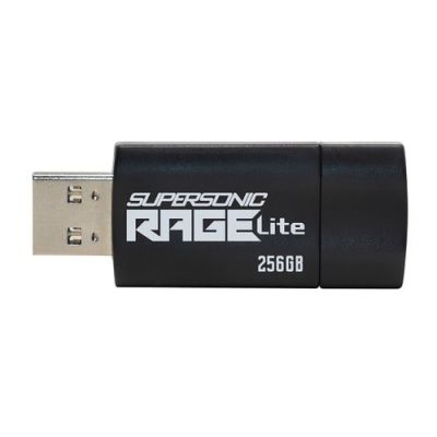 4. Patriot Rage Lite 512 GB, 120 MB/s, USB 3.2, einziehbar, Schwarz