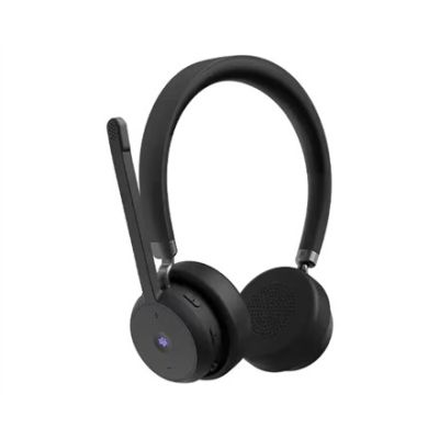 5. Lenovo Kabelloses VoIP-Headset mit kabellosem Kopfbügel, Bluetooth-fähig für Büro/Callcenter, Schwarz