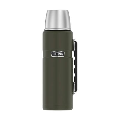4. Thermoskanne mit Getränkehalter, 470 ml, THERMOS – Armeegrün