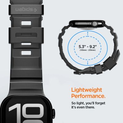 13. Spigen WBS2 Armband für Apple Watch 44 / 45 / 46 / 49 mm - Schwarz