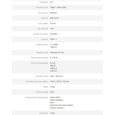 26. AVTEK DS2 55" Informationsmonitor