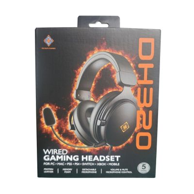 10. Deltaco Gaming GAM-190 Kopfhörer/Headset mit Kabel und Kopfbügel, Schwarz