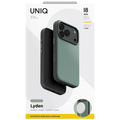 6. Uniq Lyden DS Magclick Ladehülle für iPhone 18 Pro / 17 Pro – Grün