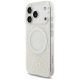 3. Guess IML Flowers Electro Pearl Strap MagSafe Hülle für iPhone 17 Pro - Weiß