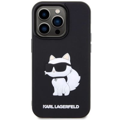 3. Karl Lagerfeld KLHCP14X3DRKHNK iPhone 14 Pro Max 6.7" schwarz/schwarz Hardcase Rubber Choupette 3D