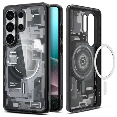 2. Spigen Ultra Hybrid Mag MagSafe Hülle für Samsung Galaxy S26 Ultra Zero One – Transparent Schwarz