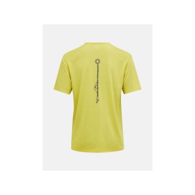 2. PEAK PERFORMANCE M Kurzarm-T-Shirt aus Wollmischung, gelb