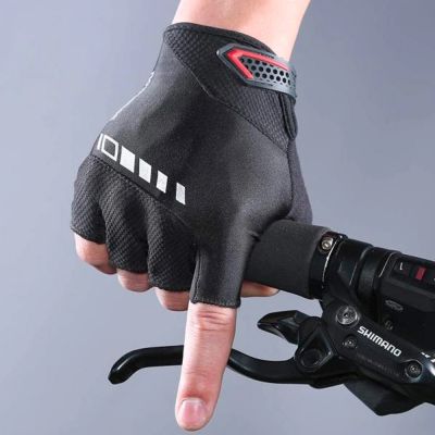 6. Rockbros S143-BK XXL Fahrradhandschuhe mit Gel-Einsätzen – Schwarz