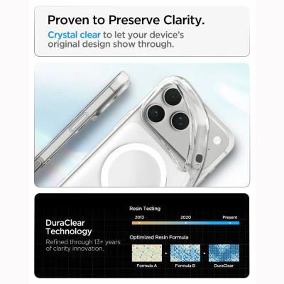6. Spigen Liquid Crystal MagSafe Hülle für iPhone 18 Pro / 17 Pro – Transparent und Weiß