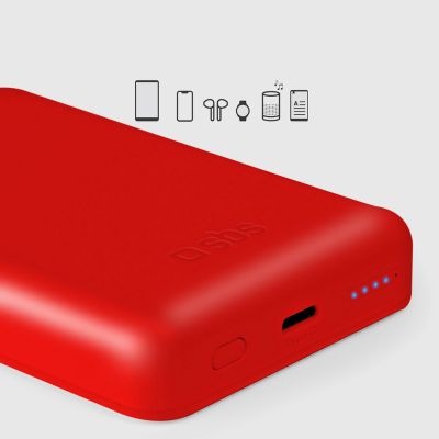 10. Powerbank SBS TEBB5000MAG1CR 5000 mAh kompatibel mit MagSafe - rot