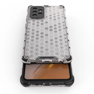 9. Honeycomb Handyhülle Schutzhülle mit TPU Rahmen für Samsung Galaxy A72 4G blau