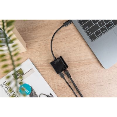 Digitus USB Typ-C™ Gigabit-Ethernet-Adapter mit Stromversorgung