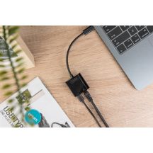 Digitus USB Typ-C™ Gigabit-Ethernet-Adapter mit Stromversorgung