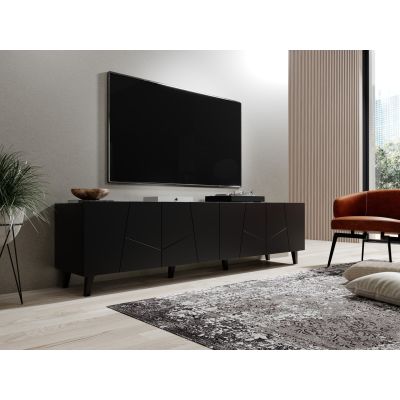 4. ETNA TV-Schrank 200x42x52 schwarz matt