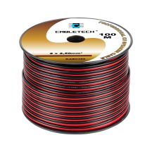 2,5-mm-Lautsprecherkabel, schwarz und rot