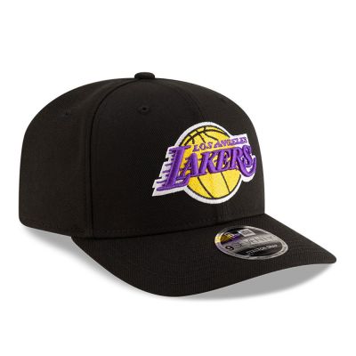 3. New Era 9SEVENTY Los Angeles Lakers NBA Team Schwarze Stretch-Snapback-Kappe - 60755450