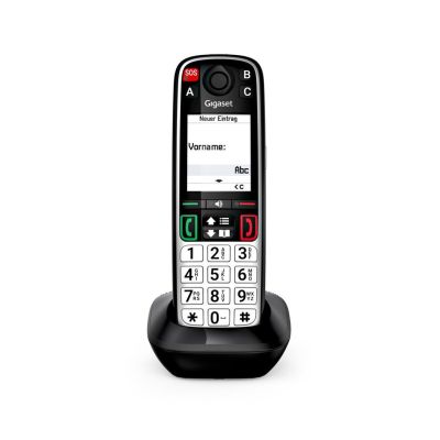 6. Gigaset EASY 500HX Analog/DECT-Telefon mit Anrufernamen und -ID, Schwarz/Silber
