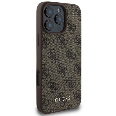 4. Guess 4G Classic Hülle für iPhone 16 Pro Max – braun