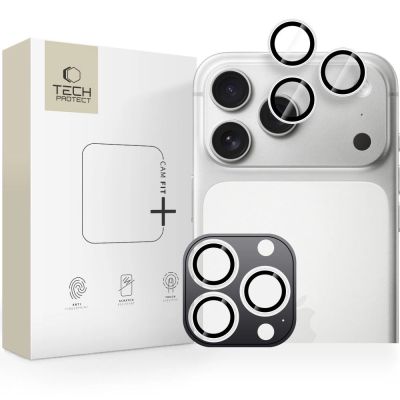 Tech-Protect Camring Fit+ Kameraabdeckung für iPhone 14 Pro / Max / 15 Pro / Max / 16 Pro / Max / 17 Pro / Max – Silber