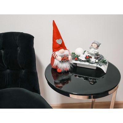 8. Weihnachtsmann-Gartenzwerg mit Geschenk, 30 cm