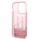 7. Karl Lagerfeld KLHCP14LLBKLCP iPhone 14 Pro 6.1" Pink / Pink Hardcase Liquid Glitter Big KL