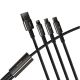 4. Baseus Tungsten 3in1 USB-Kabel - USB Typ C / Lightning / Micro-USB 3,5 A 1,5 m schwarz (CAMLTWJ-01)