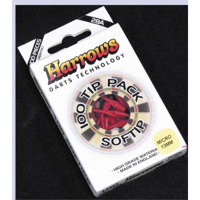 6. Softip Harrows Ersatz-Mikro-Dartspitzen, 100 Stück
