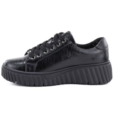 3. Damen-Plateauschuhe aus Lackleder, schwarz, Vinceza 133134