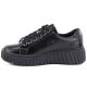 3. Damen-Plateauschuhe aus Lackleder, schwarz, Vinceza 133134