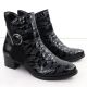3. Damen-Ankle-Boots aus Lackleder mit Absatz, schwarz, Remonte Rieker R5188-02