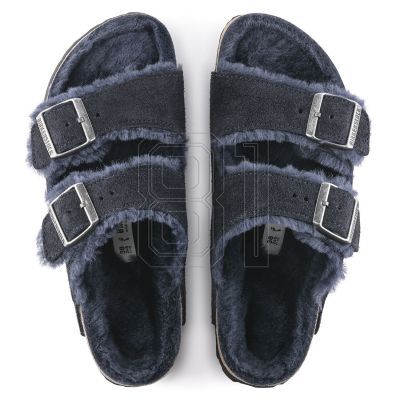 4. Birkenstock Arizona VL Shearling Midnight Suede Leather Insulated Flip-Flops Wide Regular (1020592)