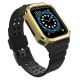 Schutzarmband für Apple Watch 38/40/41 mm Panzergehäuse-Armband - Schwarz, Gold