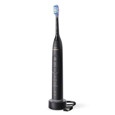 5. Philips 7100 HX7429/02 Schallzahnbürste, für Erwachsene, Schallzahnbürste, tägliche Pflege, Zahnfleischschutz, sanft, aufhellend, 62.000 Bewegungen pro Minute, Schwarz, Weiß, 2 Min., 4 x 30 Sek.