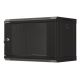 13. Wandmontierter Installationsschrank 19" 6U 540x350 schwarze Glastür LANBERG (Flat Pack)