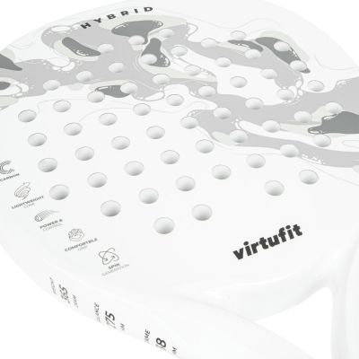 4. VIRTUFIT HYBRID PADELSCHLÄGER - WEISS-GRAU