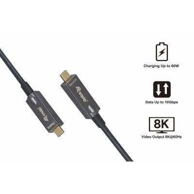 4. Equip 119467 USB-Kabel USB 3.2 Gen 2 (3.1 Gen 2) 7,5 m USB-C 10 Gbit/s 60 W Schwarz