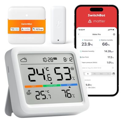 4. SwitchBot Meter Pro Weißes LCD-Akku