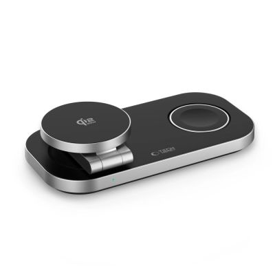 4. Tech-Protect A52 3-in-1 MagSafe 25W Qi2.2 Kabelloses Ladegerät – Schwarz