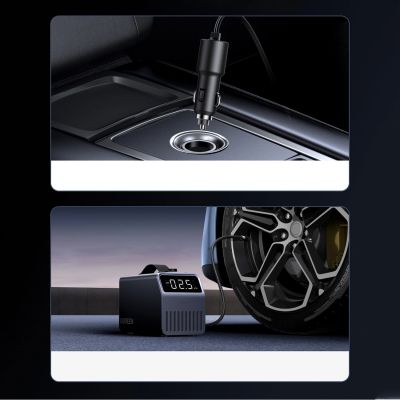 7. Ugreen 150 PSI 12V Elektrische Autoreifenpumpe mit Digitalanzeige - Grau