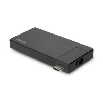 5. Lindy 43336 Dockingstation, kabelgebunden, USB 3.2 Gen 1 (3.1 Gen 1), Typ-C, Schwarz