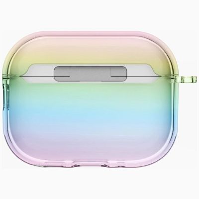 5. Uniq Iridescia Hängehülle für AirPods Pro 3 – Transparent, mehrfarbig