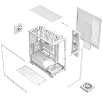 8. MODECOM VOLCANO STELLAR PLUS ARGB MIDI 5F WEISSES GEHÄUSE