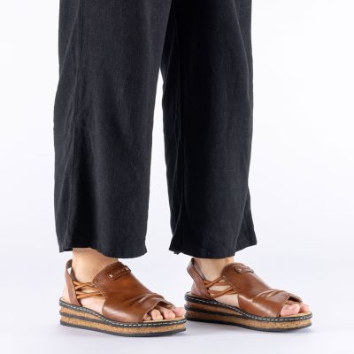 5. Bequeme Damen-Keilsandalen, braun, Rieker 62962-22