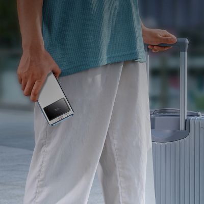 5. Baseus Star-Lord 10000mAh 22,5W Powerbank mit Digitalanzeige und 30cm USB-C 3A Kabel – Weiß