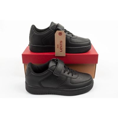 8. Levi's Union SE schwarze Jugend-Sportschuhe mit Klettverschluss